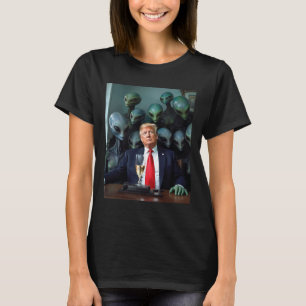 T-shirt Trump Aliens Bureau Photo Uap Ufo Extraterrestre