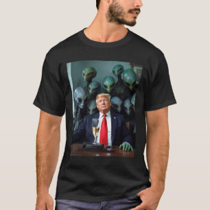 T-shirt Trump Aliens Bureau Photo Uap Ufo Extraterrestre