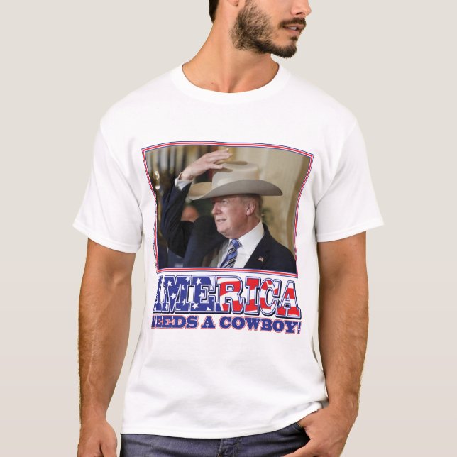 T-SHIRT TRUMP-AMERICA-COWBOY (Devant)
