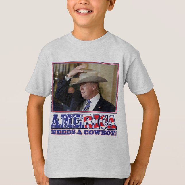 T-SHIRT TRUMP-AMERICA-COWBOY (Devant)