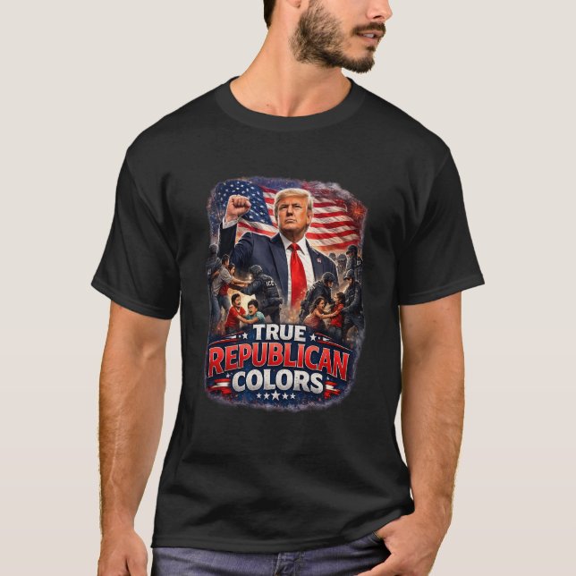 T-shirt Trump and True Republican Colors (Devant)