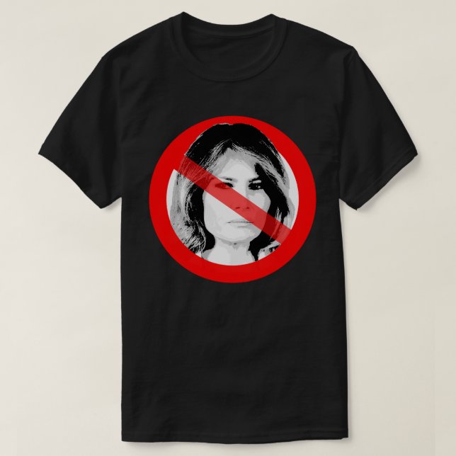 T-shirt Trump anti-Melania a traversé la face (Design devant)