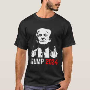 T-shirt Trump arrête ce Doigts 2024 Amérique Flagfun