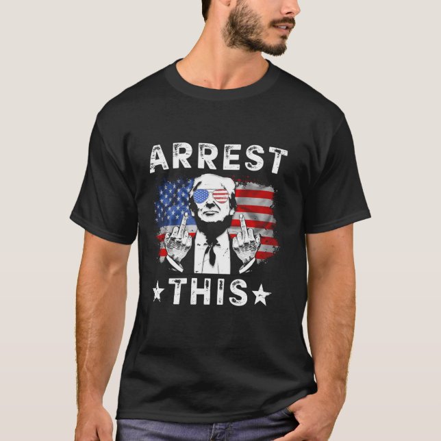 T-shirt Trump arrête ce drôle Trump 2024 condamné Felon (Devant)