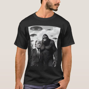 T-shirt Trump Bigfoot Ufo Alien Rencontre Extraterrestre