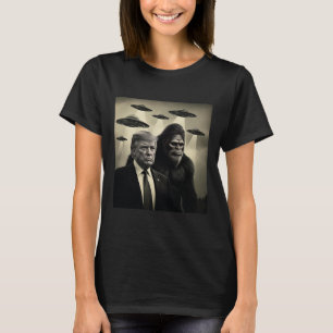 T-shirt Trump Bigfoot Ufo Rencontre Alien Théorie du compl