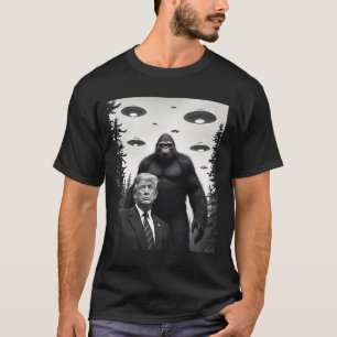 T-shirt Trump Bigfoot Ufo Rencontre Alienne Extraterrestre