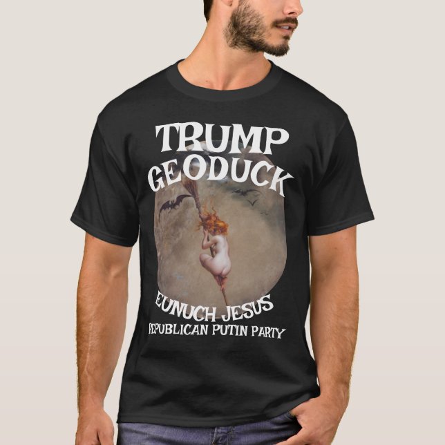 T-shirt Trump Black Witch Jesus Republican Pee Party (Devant)