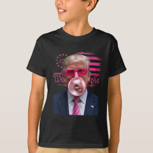 T-shirt Trump Bubble Gum Rose Gles 4 Juillet Drapeau Améri