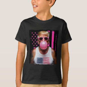 T-shirt Trump Bubble Gum Rose Lunettes de soleil Drapeau U