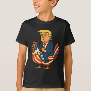 T-shirt Trump Chicken Jockey Satire - Humour Politique Drô