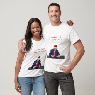 T-shirt Trump Christmas : Il fait une liste