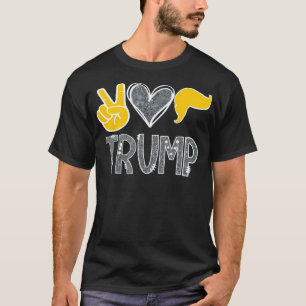 T-shirt Trump Cœur 2020 Paix Amour Mignon Président Soutie