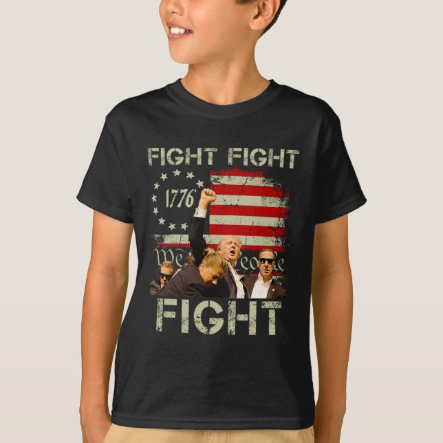 T-shirt Trump Combat Combattre Les Signaux Trump Aux Améri (Devant)