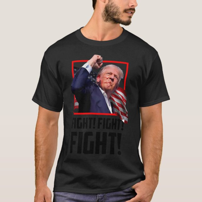 T-shirt Trump combat les combattants partisans américains (Devant)