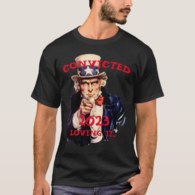 T-shirt Trump Condamné 2023 Oncle Sam (Devant)