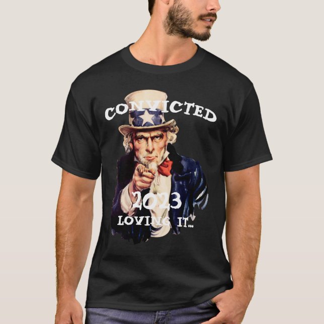 T-shirt Trump Condamné 2023 Oncle Sam (Devant)