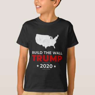 T-shirt Trump Construit Le Mur Pro États-Unis Conservateur