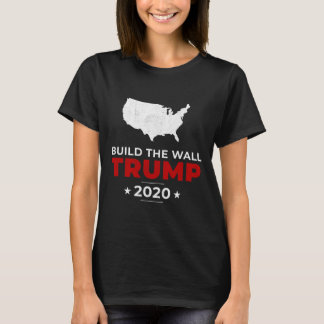 T-shirt Trump Construit Le Mur Pro États-Unis Conservateur