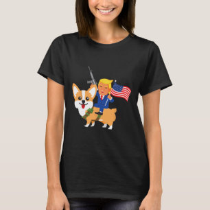 T-shirt Trump Corgi Pistolet Merica Élection 2020 Donald C