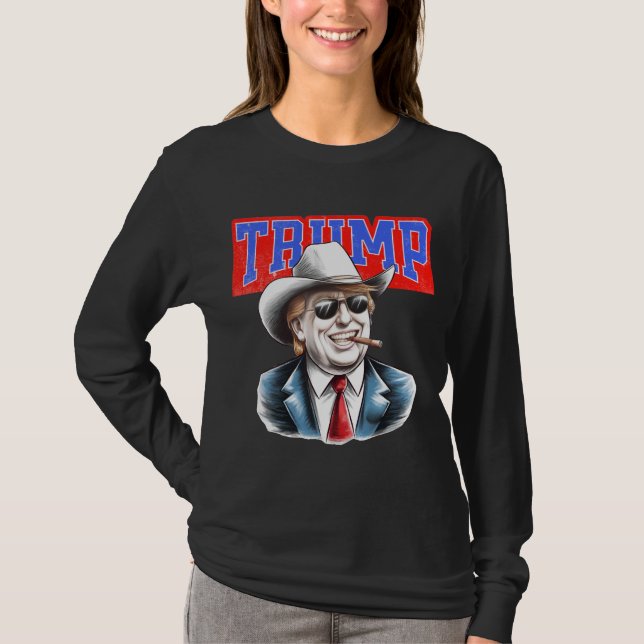 T-shirt Trump Cowboy - Déclaration politique audacieuse Gr (Devant)