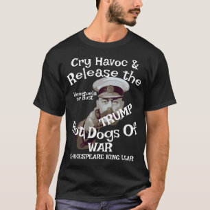 T-shirt Trump crie à l'havoc libère les hot-dogs guerre ch