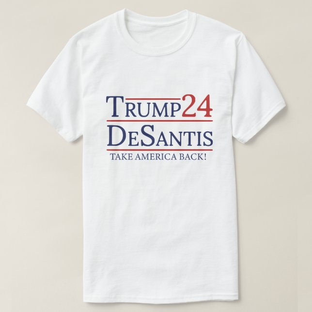 T-shirt Trump Desantis 2024 : Reprendre les Américains (Design devant)