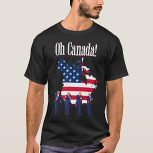 T-shirt Trump Dit Oh Canada Map America