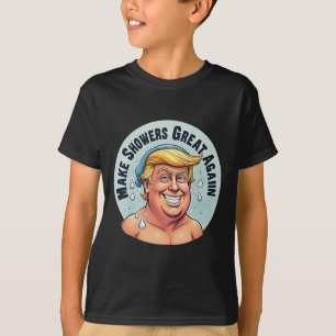 T-shirt Trump Douche grise à nouveau drôle