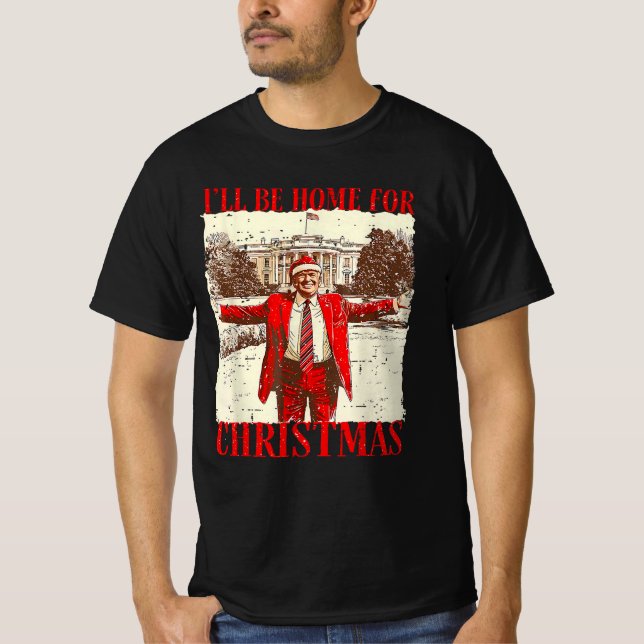 T-shirt Trump, Drôle Et Humoristique, Sera À La Maison Pou (Devant)