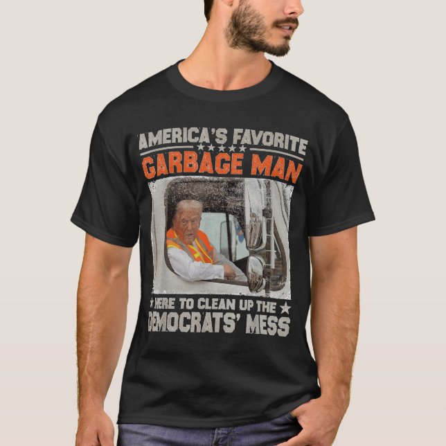 T-shirt Trump Élection 2024 Trump Garbage Man Vote Trump (Devant)