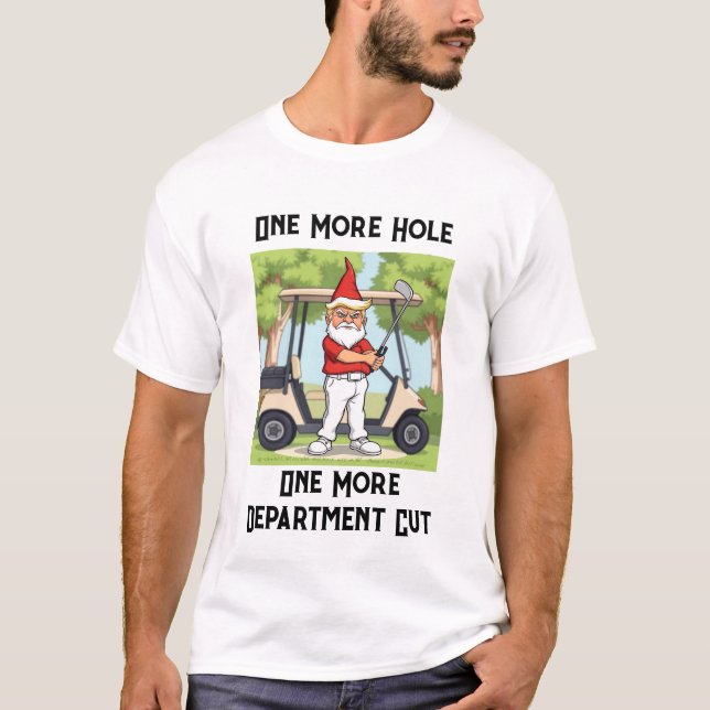 T-shirt Trump En Colère Jouant Au Golf Tout En Coupant Le  (Devant)
