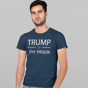 T-shirt Trump En Prison Contre Trump Slogan Politique T-Sh