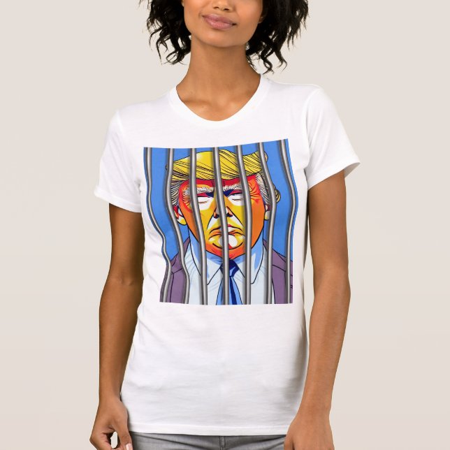 T-shirt Trump en prison Femmes Bella+Canvas Slim Fit T-Shi (Devant)