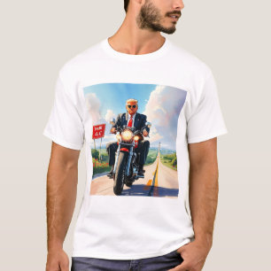 T-shirt Trump équitation Motorcycle passé 47 panneau Beaut