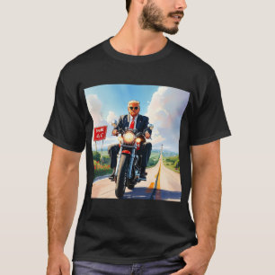 T-shirt Trump équitation Motorcycle passé 47 panneau Beaut