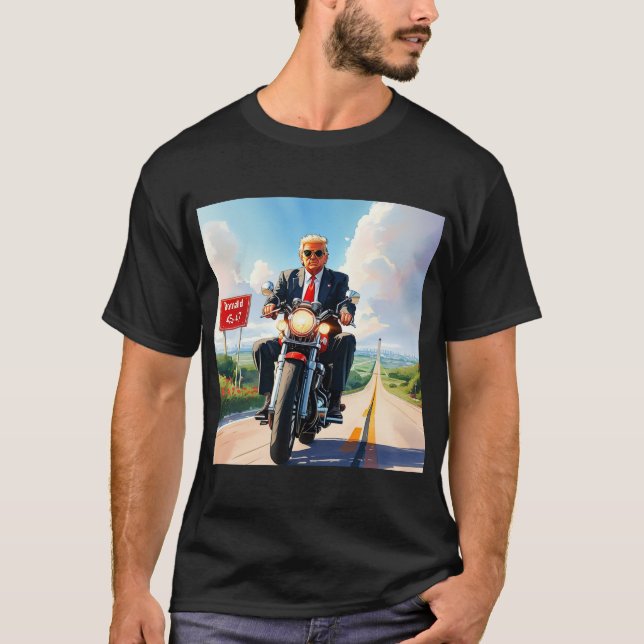 T-shirt Trump équitation Motorcycle passé 47 panneau Beaut (Devant)