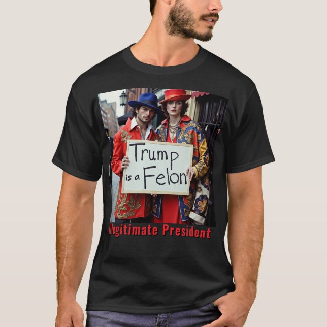 T-shirt Trump est en train d'imiter Trump à Felon (Devant)