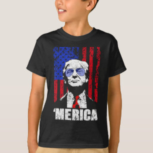 T-shirt Trump est heureux 4 juillet Trump Dons du drapeau 