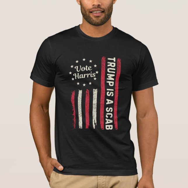 T-shirt Trump Est Le Vote Harris Du SCAB (Devant)