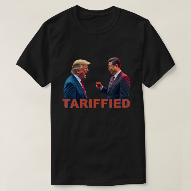 T-shirt trump et Xi Jinping tarifiés (Design devant)