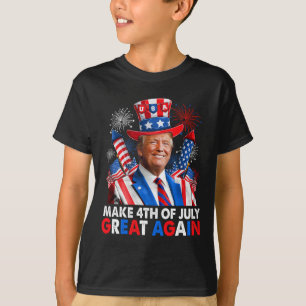 T-shirt Trump Feu d'Artifice Patriotique Rend le 4 Juillet