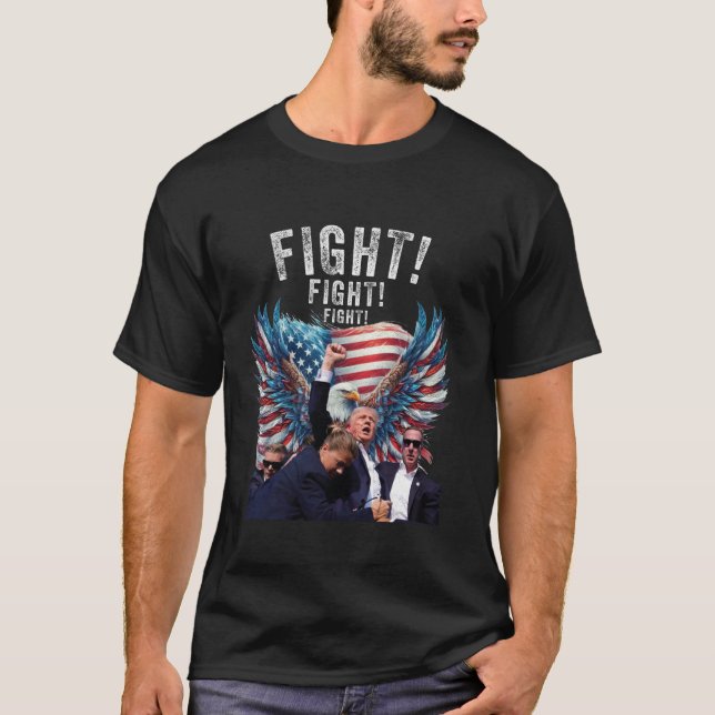 T-shirt Trump Fight Fight Rally T Shirt (Devant)