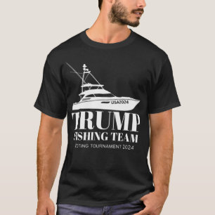 T-shirt Trump Fishing Team Voting Tournament 2024 Blanc