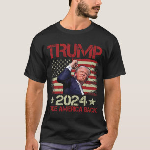 T-shirt Trump Fist Pump Shot À Trump 2024 Survit Rally