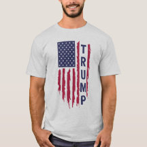 Trump Flag Tee" - Un partisan patriotique