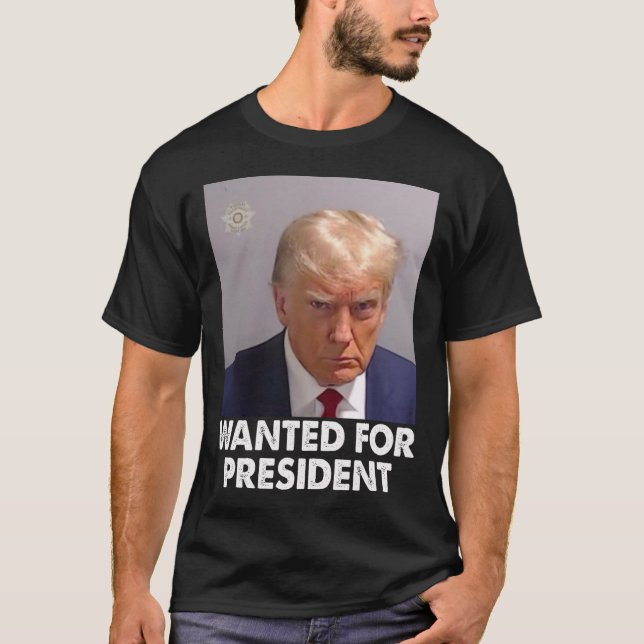 T-shirt Trump Funny Recherché Pour Le Président 2024 (Devant)