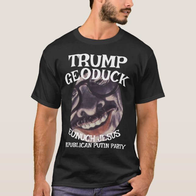 T-shirt Trump Geoduck Eunuch Jesus Parti républicain Pee (Devant)