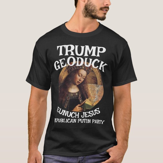 T-shirt Trump Geoduck Eunuch Jesus Parti républicain Pee (Devant)