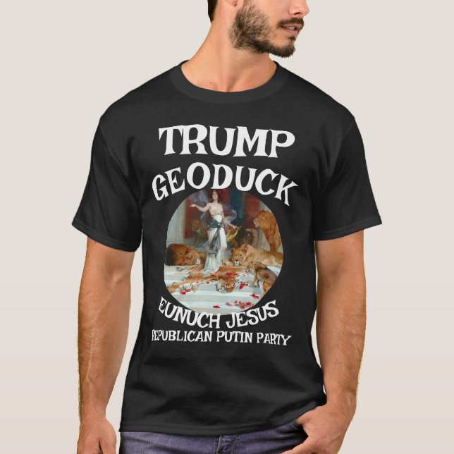 T-shirt Trump Geoduck Eunuch Jesus Parti républicain Pee (Devant)